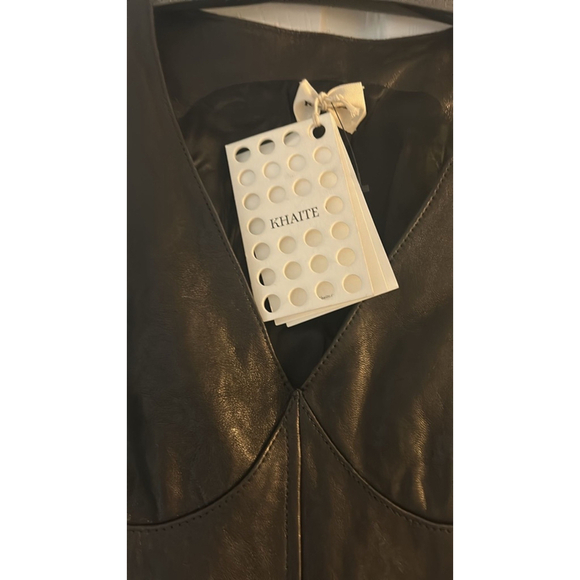 Khaite Ditka Leather Midi Dress Retail $3900 as Worn By Kendall Jenner Size 2 - Picture 9 of 11
